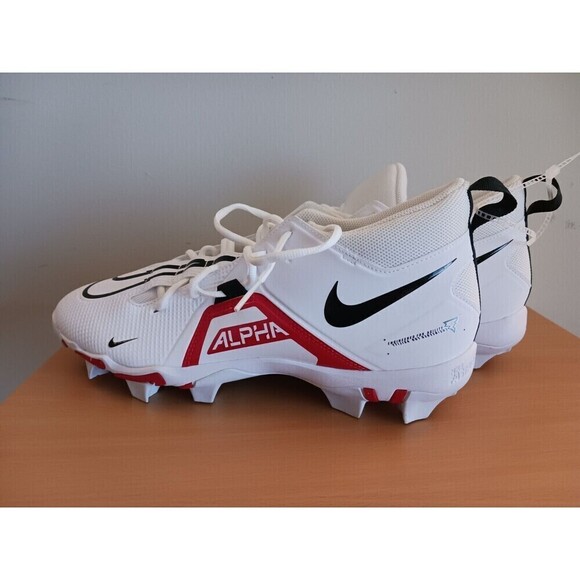 Nike Alpha Menace 3 Shark Mens Football Cleats Red‎ White CV0582-103 Size 12 main image 4